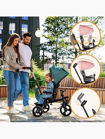 LIONELO Haari carrinho e triciclo - Até 25 kg - Assento reversível - Cesto e bolsa incluídos