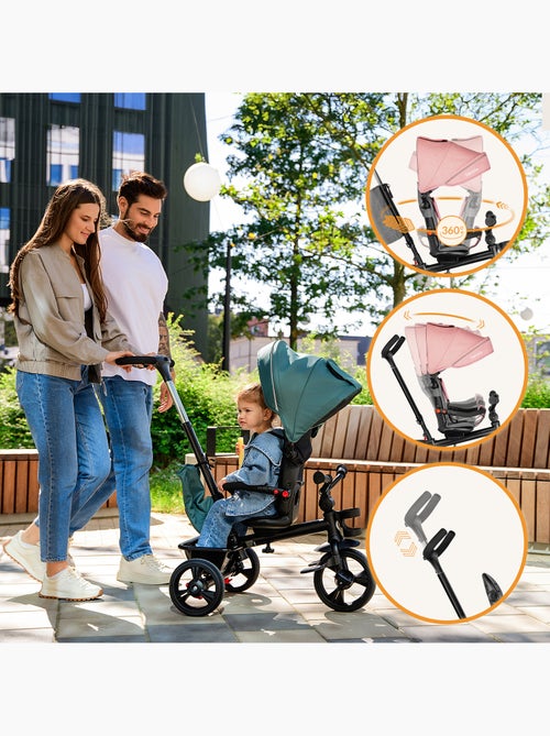 LIONELO Haari carrinho e triciclo - Até 25 kg - Assento reversível - Cesto e bolsa incluídos - Kiabi