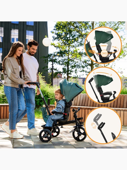 LIONELO Haari carrinho e triciclo - Até 25 kg - Assento reversível - Cesto e bolsa incluídos - Kiabi