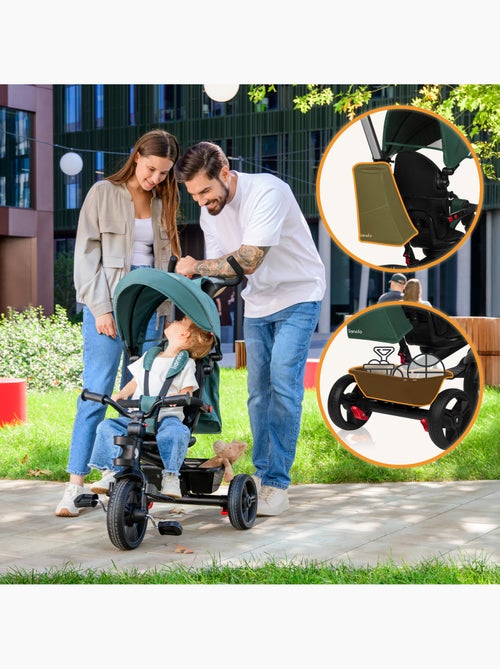 LIONELO Haari carrinho e triciclo - Até 25 kg - Assento reversível - Cesto e bolsa incluídos - Kiabi