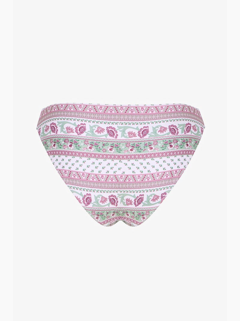 Liriane parte de baixo de biquíni floral de cintura média penti Branco Rosa - Kiabi