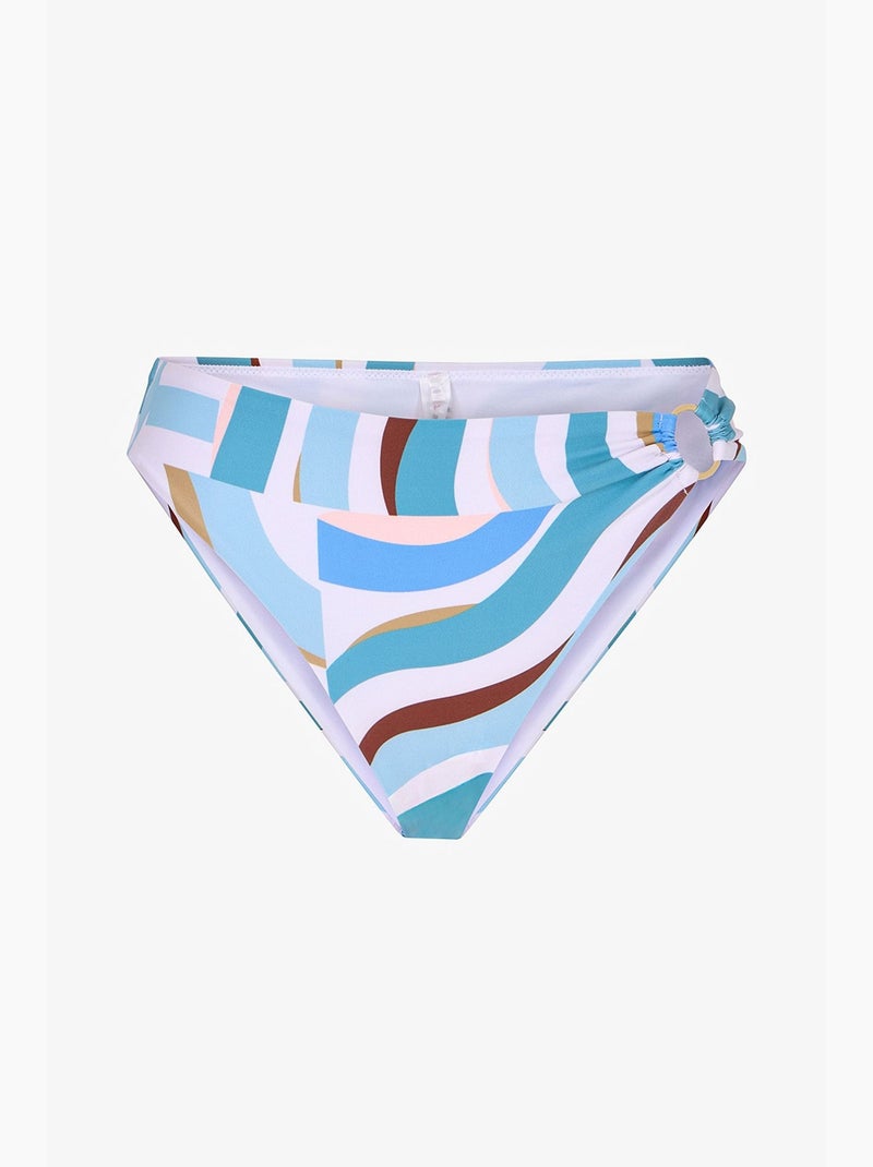 Lisandra cueca de biquíni de cintura média com laterais penti Azul-céu - Kiabi