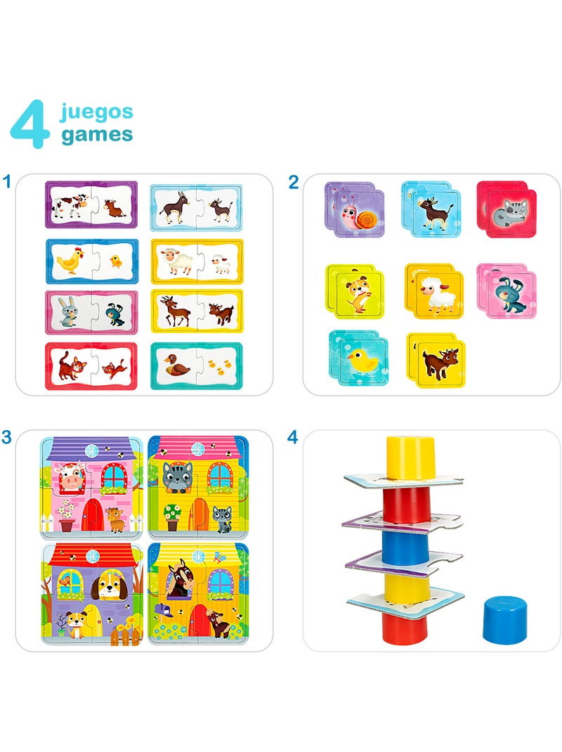 Lisciani jogos de mesa 4 em 1 carotina baby Amarelo - Kiabi