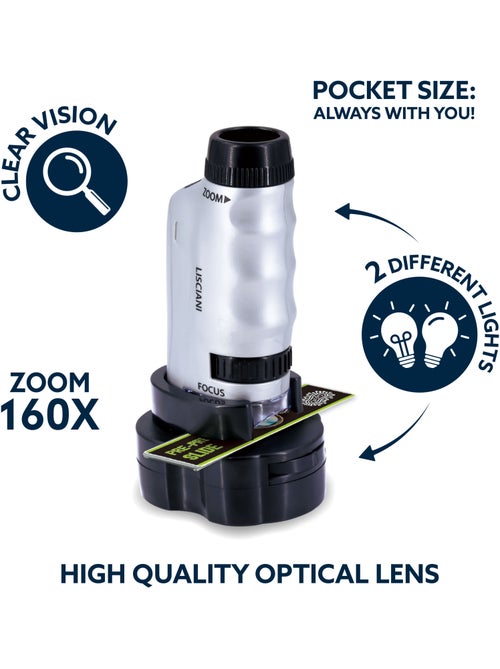 Lisciani micro microscópio para crianças portátil, pequeno e leve 2 em 1 - Kiabi Lisciani micro microscópio para crianças portátil, pequeno e leve 2 em 1 - Kiabi