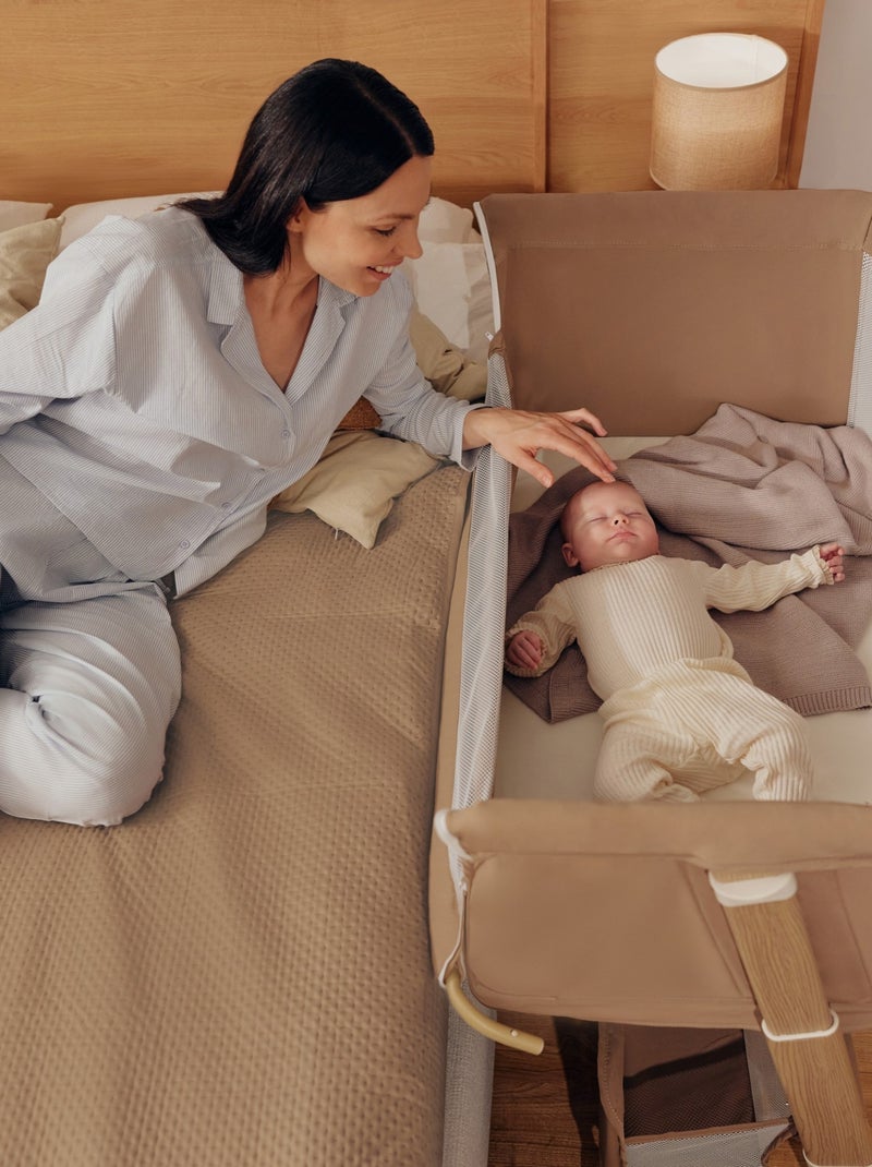 Lit 5 em 1 LIONELO Thomi Plus – Berço Co-sleeping – Berço – Parque para bebé – Sofá-cama – Até 100kg Bege-areia - Kiabi