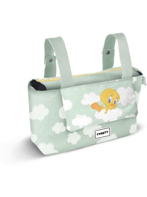 Looney Tunes Tweety (Piu-Piu) Clouds Bolsa Organizadora para Carrinho de Bebê Hamper Mommy, Verde - Kiabi Looney Tunes Tweety (Piu-Piu) Clouds Bolsa Organizadora para Carrinho de Bebê Hamper Mommy, Verde - Kiabi
