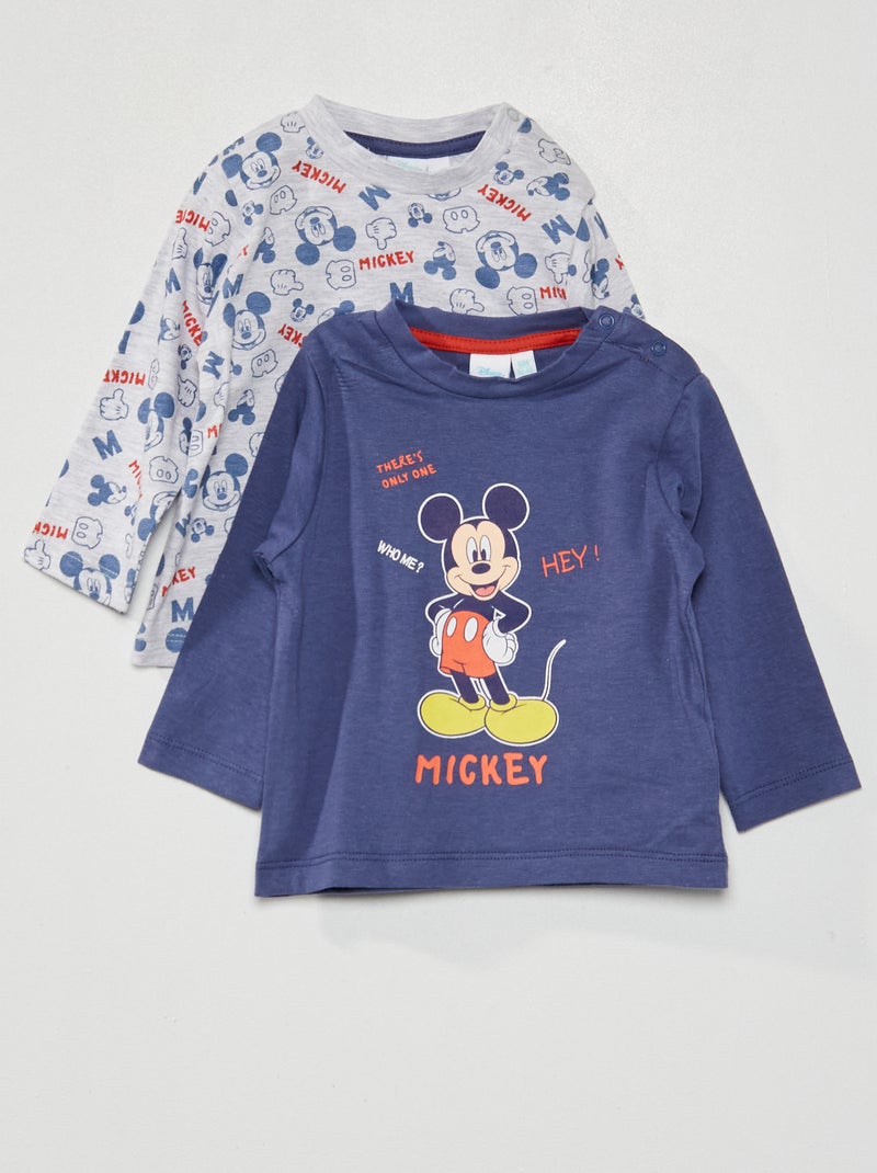 Lot de 2 t-shirts 'Mickey' Azul Marinho - Kiabi