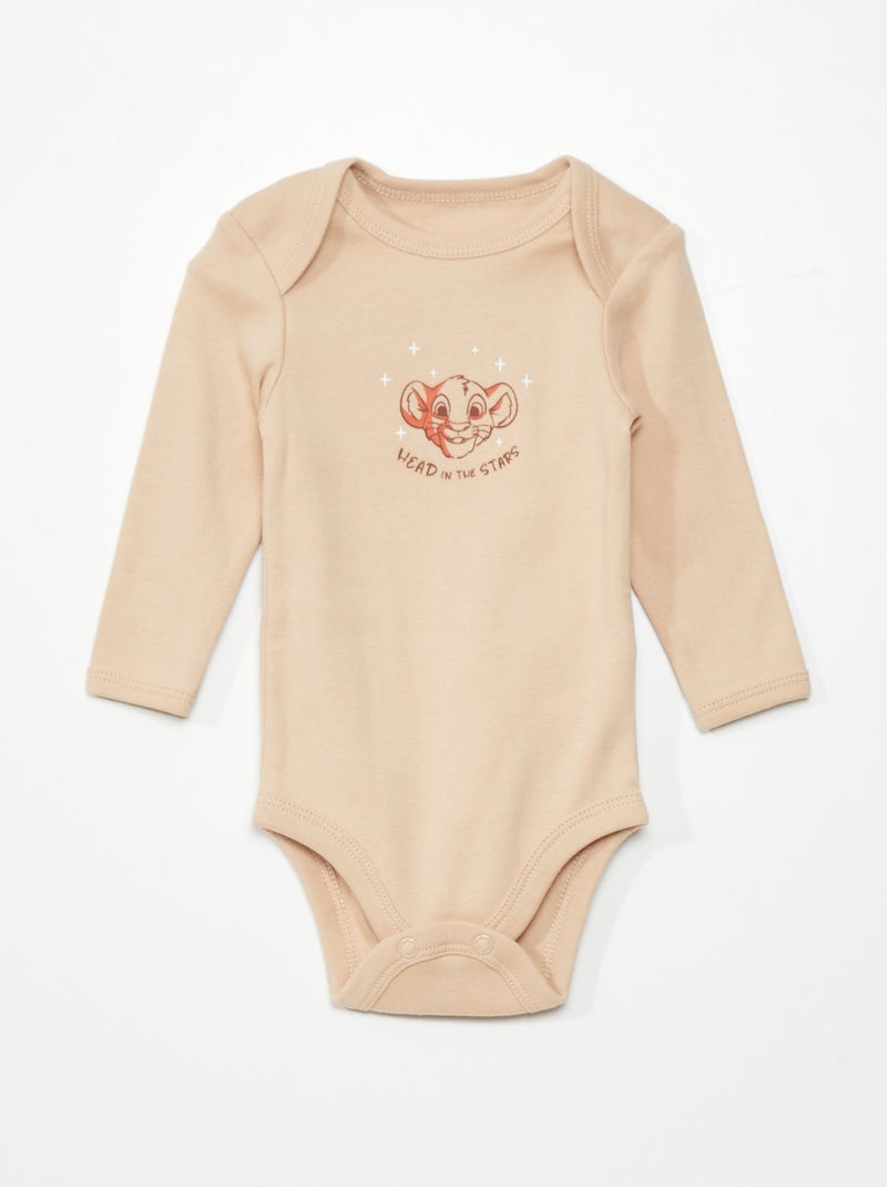 Lote 1 pijama de veludo + 1 body algodão 'Simba' LARANJA - Kiabi