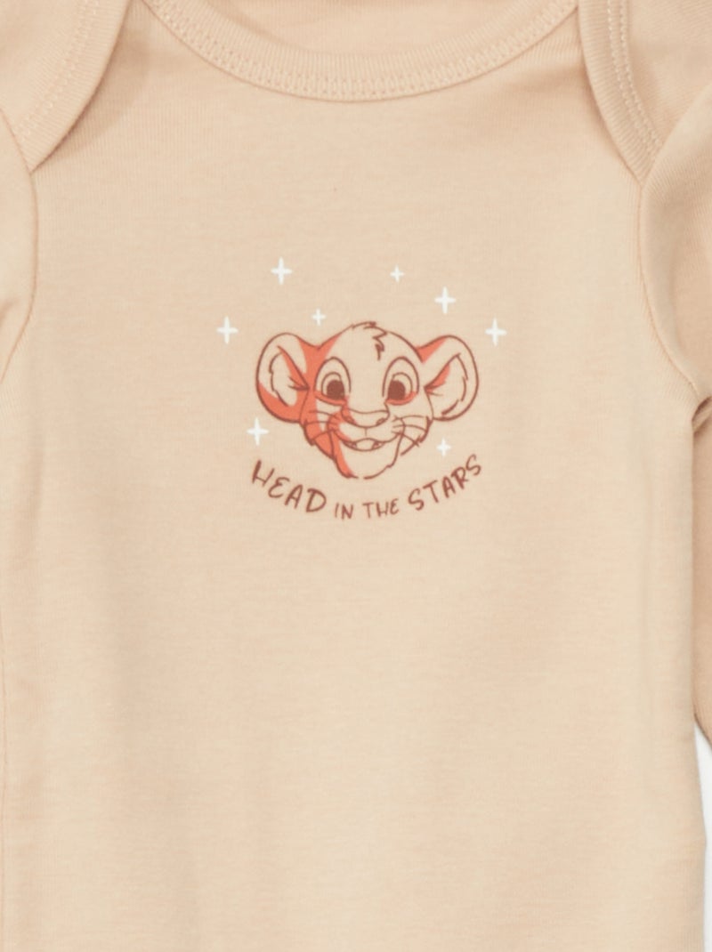 Lote 1 pijama de veludo + 1 body algodão 'Simba' LARANJA - Kiabi