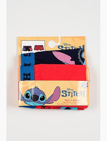 Lote 2 boxers lilo & stitch multicolor menino | licença oficial