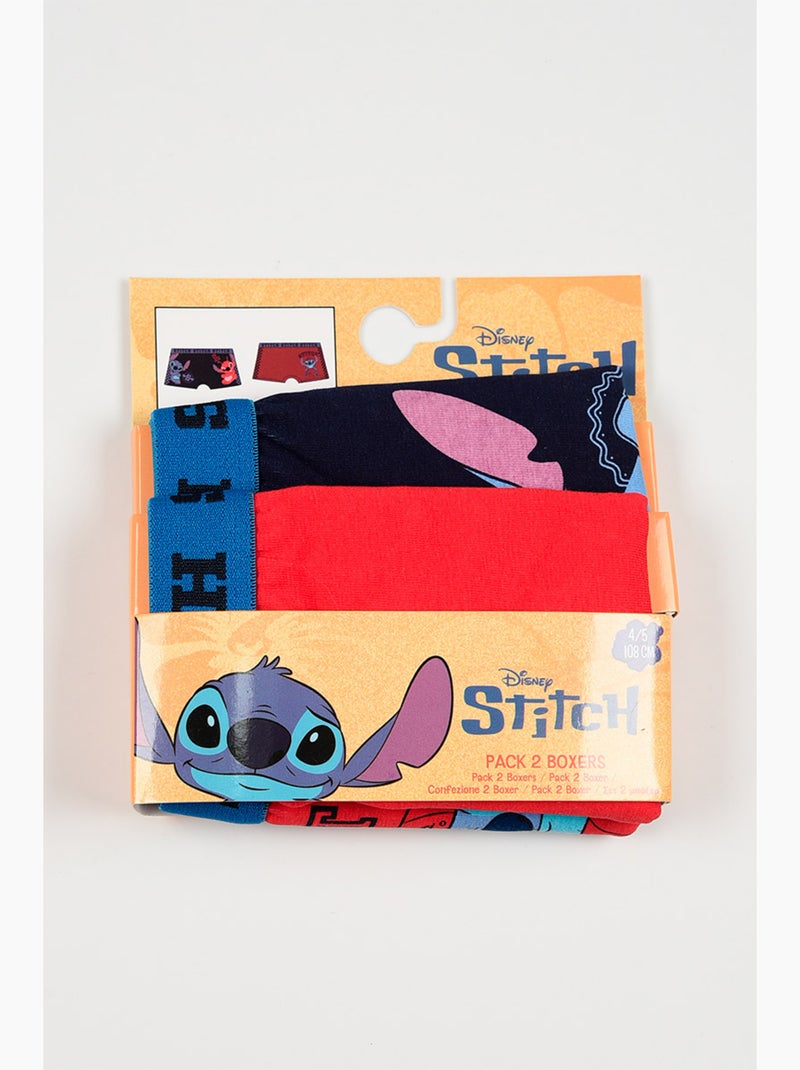 Lote 2 boxers lilo & stitch multicolor menino | licença oficial Azul Vermelho - Kiabi