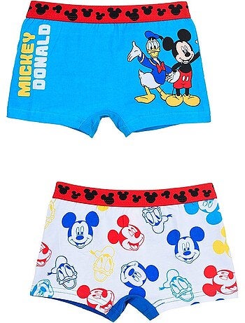 Lote 2 boxers mickey mouse menino | licença oficial