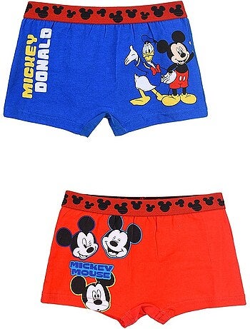 Lote 2 boxers mickey mouse menino | licença oficial