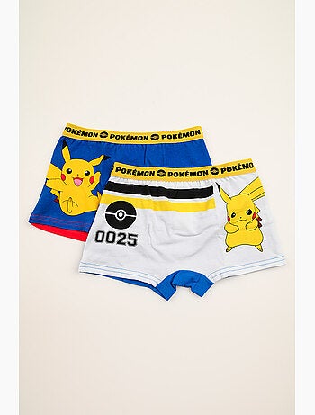 Lote 2 boxers pokémon multicolor menino | licença oficial