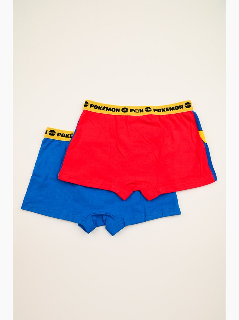 Lote 2 boxers pokémon multicolor menino | licença oficial Azul Branco Azul - Kiabi