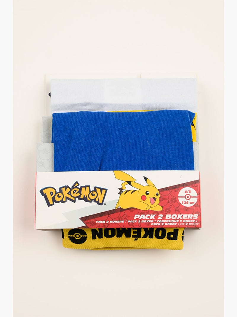Lote 2 boxers pokémon multicolor menino | licença oficial Azul Branco Azul - Kiabi