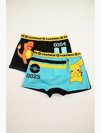 Lote 2 boxers pokémon multicolor menino | licença oficial