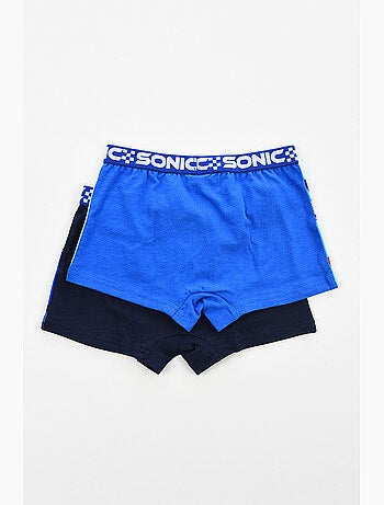 Lote 2 boxers sonic azul menino | licença oficial