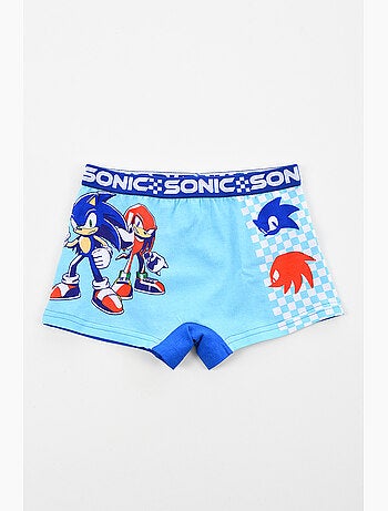 Lote 2 boxers sonic azul menino | licença oficial
