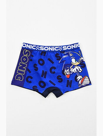 Lote 2 boxers sonic azul menino | licença oficial