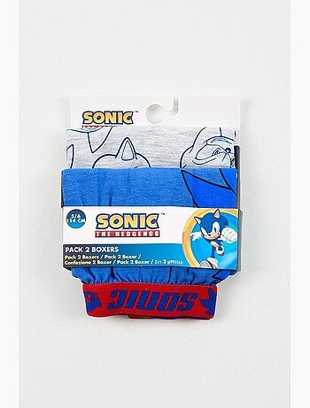 Lote 2 boxers sonic menino | licença oficial