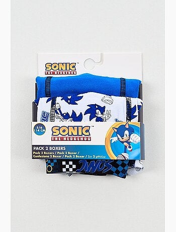 Lote 2 boxers sonic menino | licença oficial