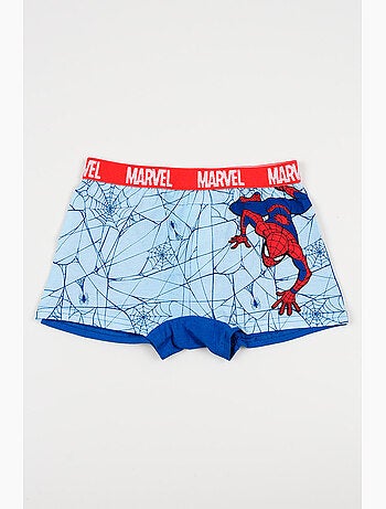 Lote 2 boxers spider-man azul menino | licença oficial