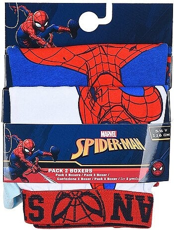 Lote 2 boxers spiderman menino | licença oficial