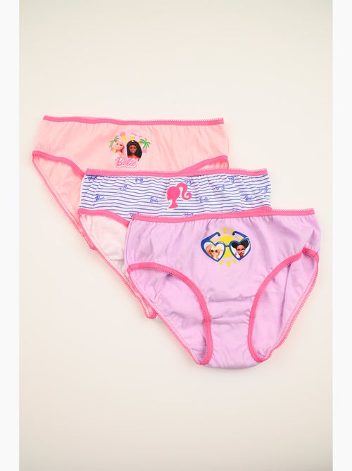 Lote 3 cuecas barbie multicolor menina | licença oficial - Kiabi