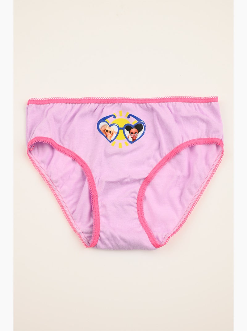 Lote 3 cuecas barbie multicolor menina | licença oficial Roxo/Rosa - Kiabi