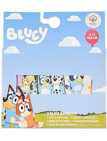 Lote 3 cuecas bluey menina | licença oficial