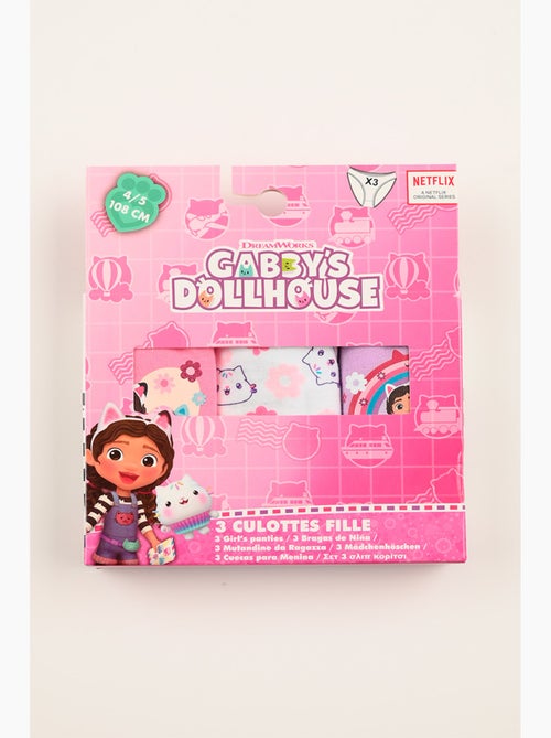 Lote 3 cuecas gabby's dollhouse multicolor menina | licença oficial - Kiabi