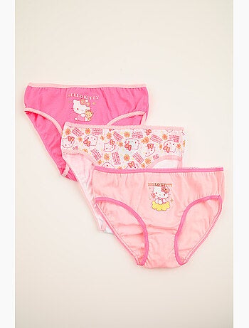 Lote 3 cuecas hello kitty multicolor menina | licença oficial
