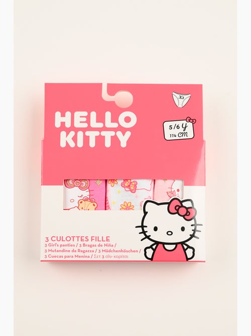 Lote 3 cuecas hello kitty multicolor menina | licença oficial - Kiabi