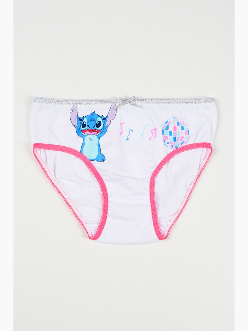 Lote 3 cuecas lilo & stitch multicolor menina | licença oficial Branco Rosa Branco - Kiabi