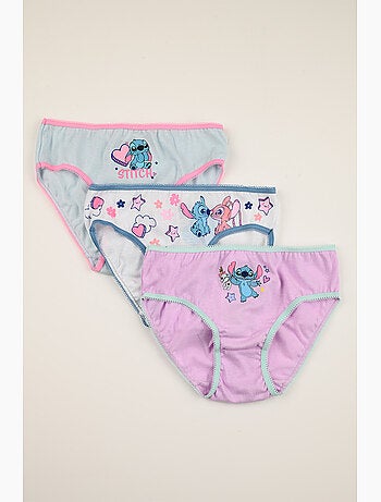 Lote 3 cuecas lilo & stitch multicolor menina | licença oficial