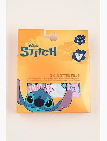 Lote 3 cuecas lilo & stitch multicolor menina | licença oficial