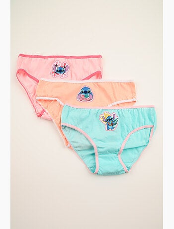 Lote 3 cuecas lilo & stitch multicolor menina | licença oficial
