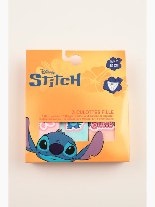 Lote 3 cuecas lilo & stitch multicolor menina | licença oficial - Kiabi