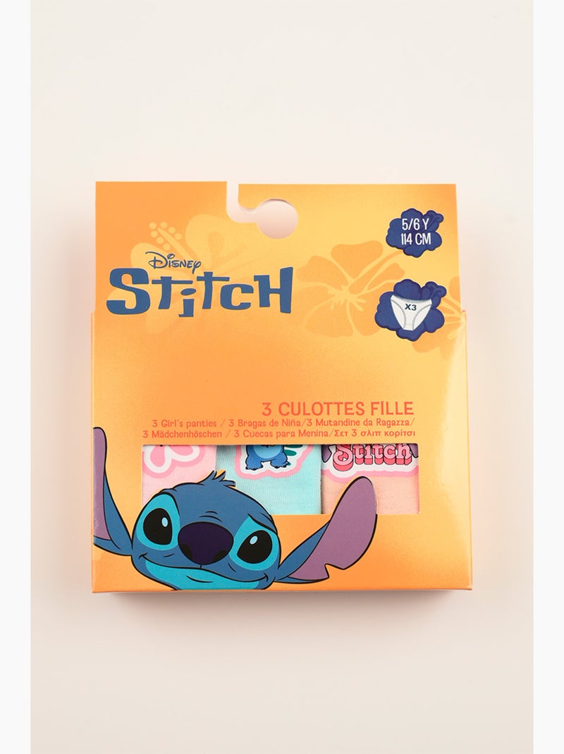 Lote 3 cuecas lilo & stitch multicolor menina | licença oficial Coral/Turquesa/Creme - Kiabi