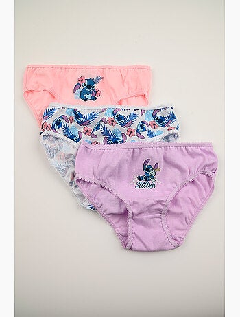 Lote 3 cuecas lilo & stitch multicolor menina | licença oficial