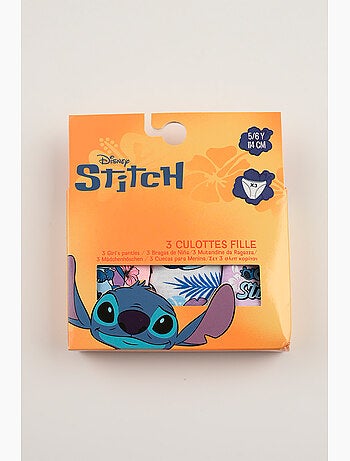 Lote 3 cuecas lilo & stitch multicolor menina | licença oficial