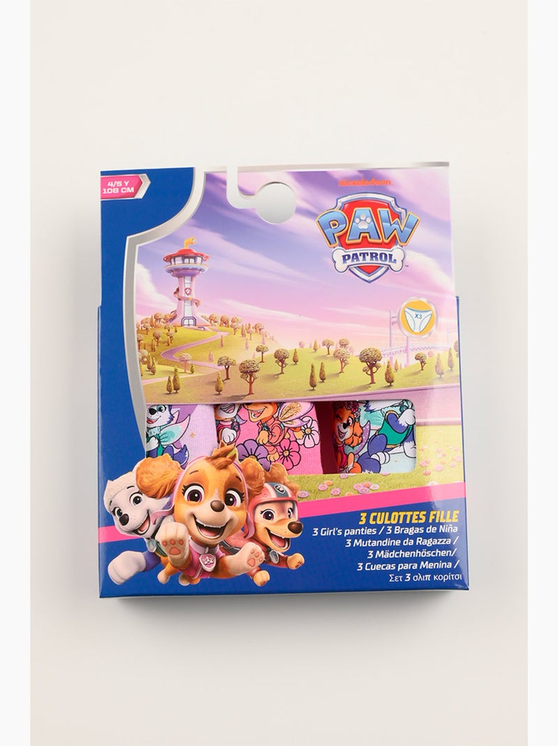 Lote 3 cuecas paw patrol multicolor menina | licença oficial Roxo/Rosa - Kiabi