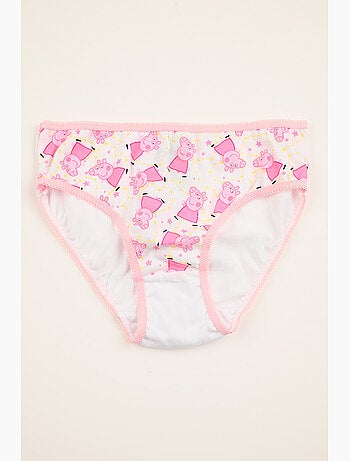 Lote 3 cuecas peppa pig multicolor menina | licença oficial