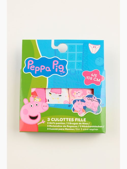 Lote 3 cuecas peppa pig multicolor menina | licença oficial - Kiabi