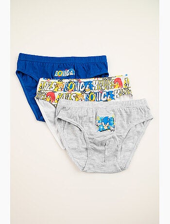 Lote 3 cuecas sonic multicolor menino | licença oficial