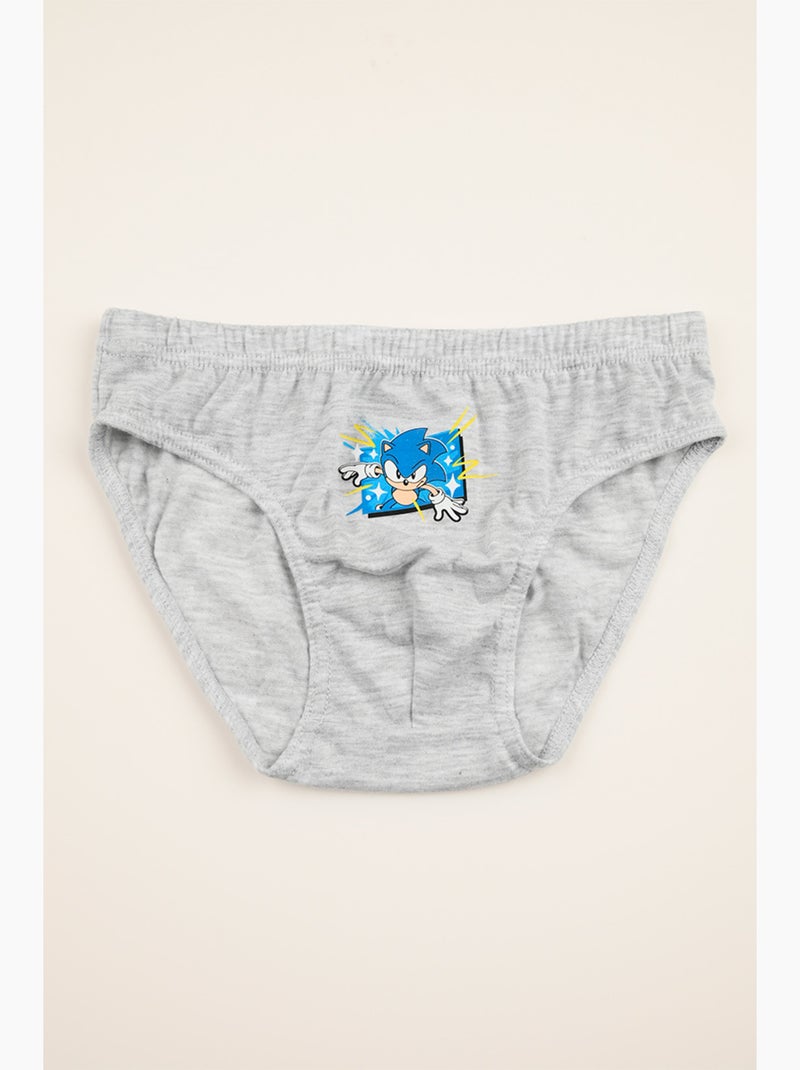 Lote 3 cuecas sonic multicolor menino | licença oficial Azul/Cinza/Branco perolado/Transparente - Kiabi