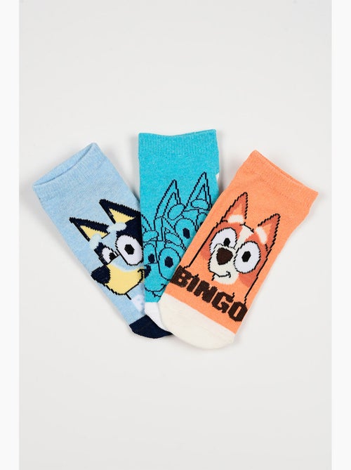 Lote 3 meias baixas bluey azul menino | licença oficial - Kiabi Lote 3 meias baixas bluey azul menino | licença oficial - Kiabi