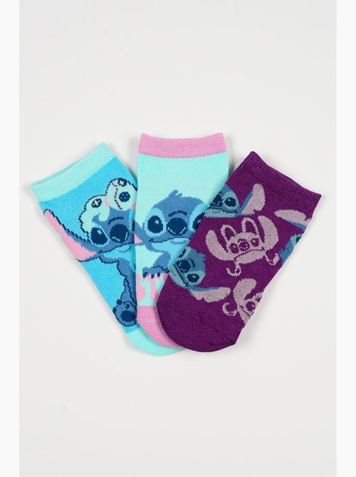 Lote 3 meias baixas lilo & stitch multicolor menina | licença oficial - Kiabi Lote 3 meias baixas lilo & stitch multicolor menina | licença oficial - Kiabi