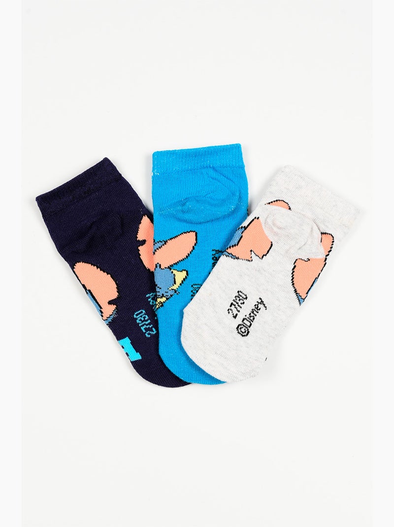 Lote 3 meias baixas lilo & stitch multicolor menino | licença oficial Azul-marinho - Kiabi